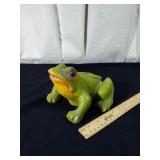 Super cute Vintage chalk ware frog he has a crack