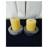Marble ashtrays or candleholders these are nice
