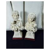 Cute pair of family statues approx size is 10