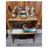 Small shelf and contents approx 27 tall and 23