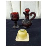 Cape Cod red goblet and curette