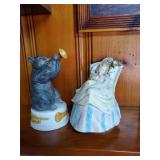 Teddy bear and sleeping girl music boxes approx 6