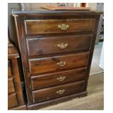 5 drawer chest of drawers approx 38 inches wide x