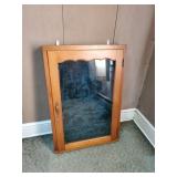 Handmade wood cabinet approx size is 24 wide x 36