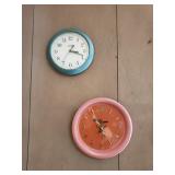 Pair of wall clocks