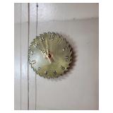 Small saw blade clock