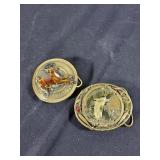 Pair of wildlife belt buckles