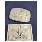 Pair of belt buckles