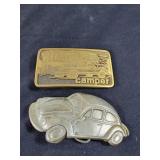 Camper and Bug belt buckles
