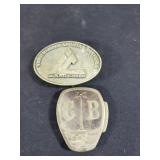 Island Creek Coal Co & CB belt buckles