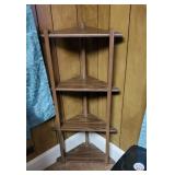 4 tier corner shelf approx 42 inches tall x 20