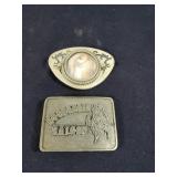 Boozgeois Saloon and Jesus belt buckles