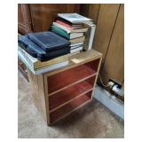 Small 3 tier shelf and books approx size is 22