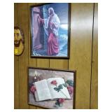 Pair of religious prints approx 21 x 17 inches