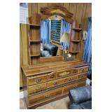 8 drawer dresser with mirror approx size is 78