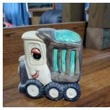 Super cute Hand Painted piggy bank truck