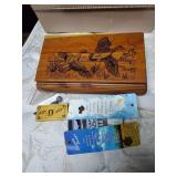 Wood duck cedar box and contents