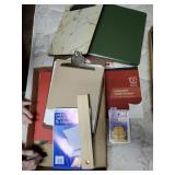 Clipboards notebooks and misc