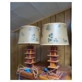 Hand crafted by Charlie Breeding lamps approx 24