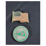 Virginia mining Institute and American flag belt