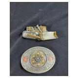 Dozer and Smith & Wesson belt buckles