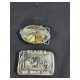 Alaska & country music belt buckles