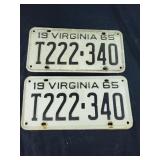 1965 Virginia license plates