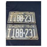 1954 Virginia license plates