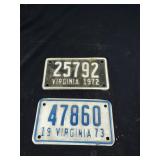 1972 & 73 motorcycle plates