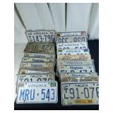 Large grouping of Virginia license plates
