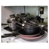 A good collection of pots and pans great for a