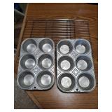 Vintage aluminum cupcake pans and cooling racks