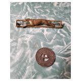 Vintage Greyhound pin and AEP coin