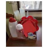 Plastic cups, containers and misc