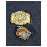 Saw and Great Smoky mountains belt buckles