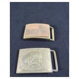 Henry ford & covered wagon belt buckles