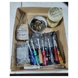 Screws, and screwdriver