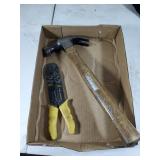 Stanley claw hammer and a pair of strippers