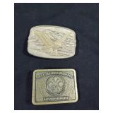 Safe worker award and Eagle belt buckle