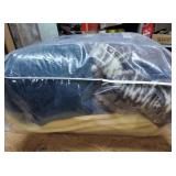 Camping bed kit includes sheet blanket and