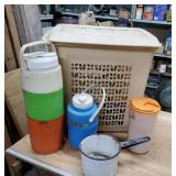 Coolers, pot and misc great for camping or