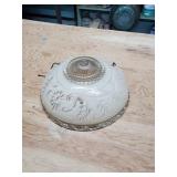 Stunning vintage floral glass globe