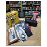 Shaving kit, tire gauge and misc
