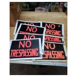 No trespassing signs