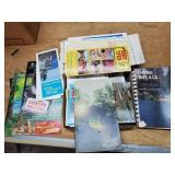 Group of camping and various informational