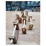 Group of 6 handmade toilet paper holders
