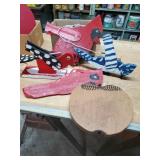 Handmade wood birds & apple