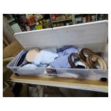 3 leather size 40 belts, sheets and the tote it