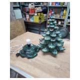 Festive ceramic Christmas tree approx 17 inches