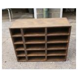 Handmade shelf for envelopes and paper approx